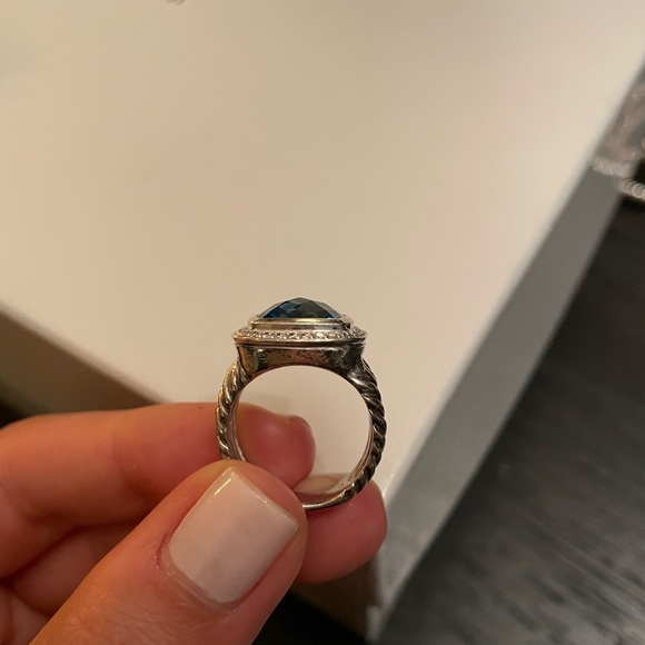 David Yurman Albion Ring Blue Topaz - Picture 4 of 6
